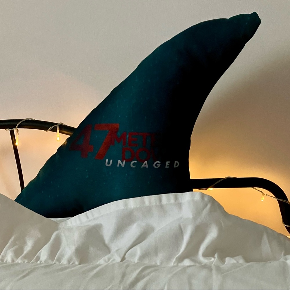 Official 47 Meters Down Uncaged Shark Pillow w/ Heavy Duty Outdoor/Indoor Fabric
